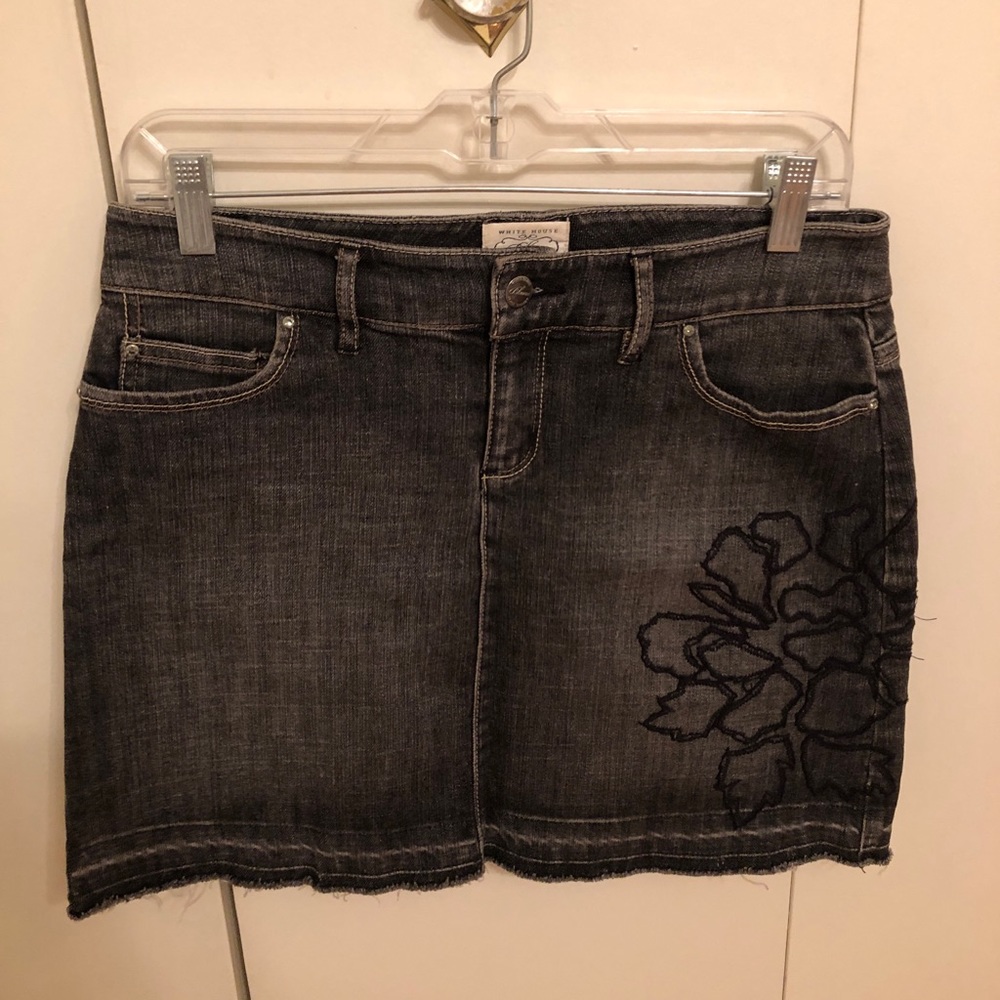 White House Black Market Jean Skirt